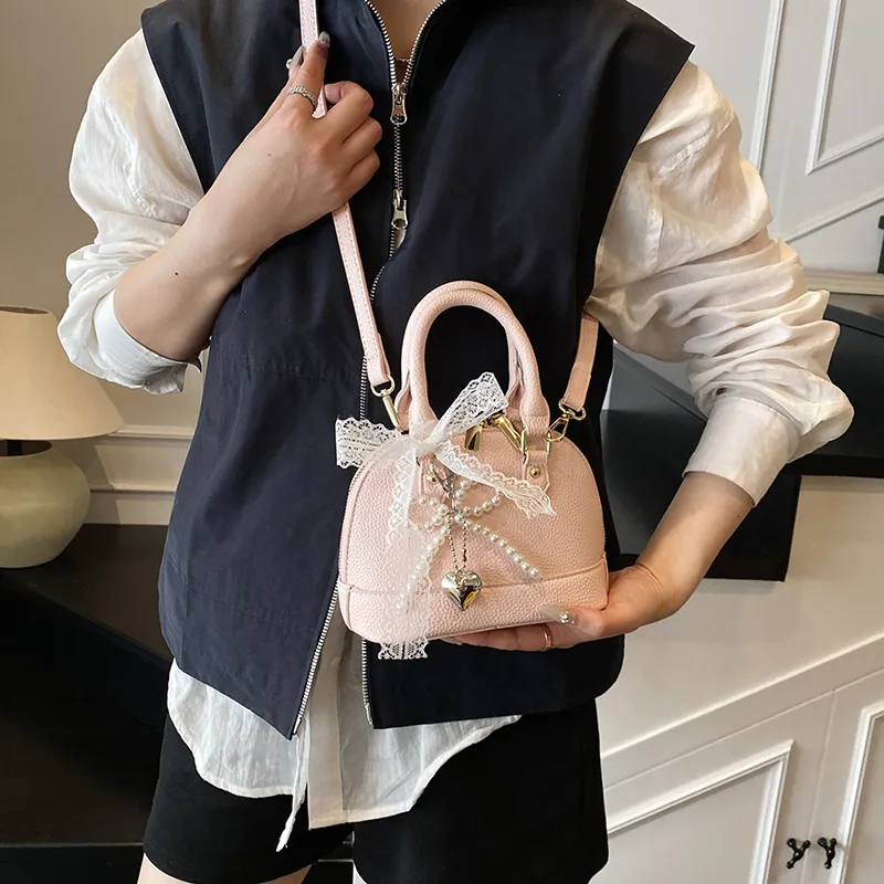 VERADONNA PU Handbag Women's White/Pink/Yellow/Red/Black-7