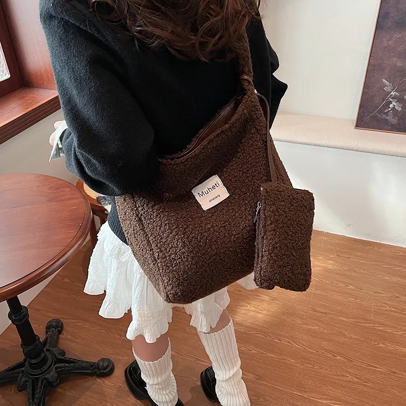 KARUISHA Canvas Crossbody Bag Canvas Bag Women's Brown/Black-21