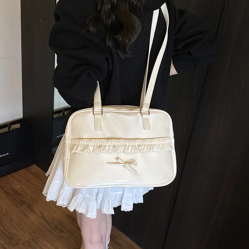 KARUISHA PU Backpack Shoulder Bag Women's White/Pink/Black-2