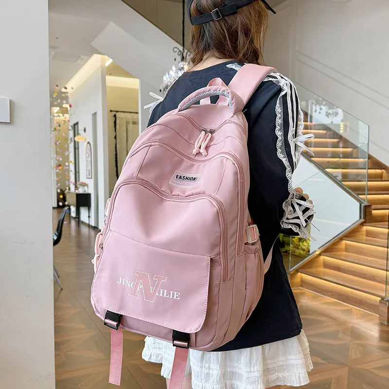 KARUISHA Oxford Backpack Women's Black/Purple/Green/Khaki/Blue/Pink-5