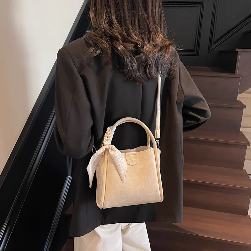 MOM'S HELPER PU Crossbody One Shoulder Handbags Women's Ecru/Black/Khaki-11