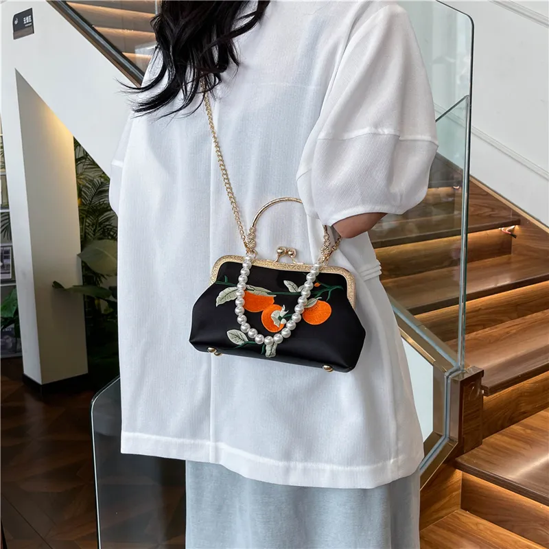 KARUISHA Silk Handbag Shoulder Bag Women's-15