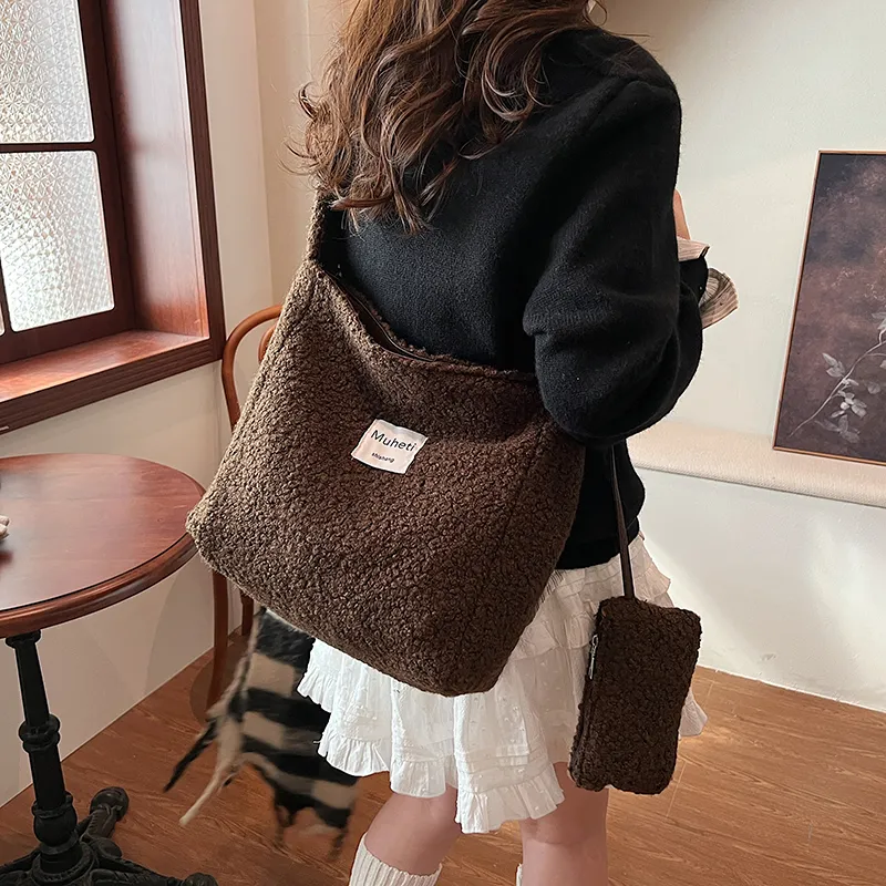 KARUISHA Canvas Crossbody Bag Canvas Bag Women's Brown/Black-23