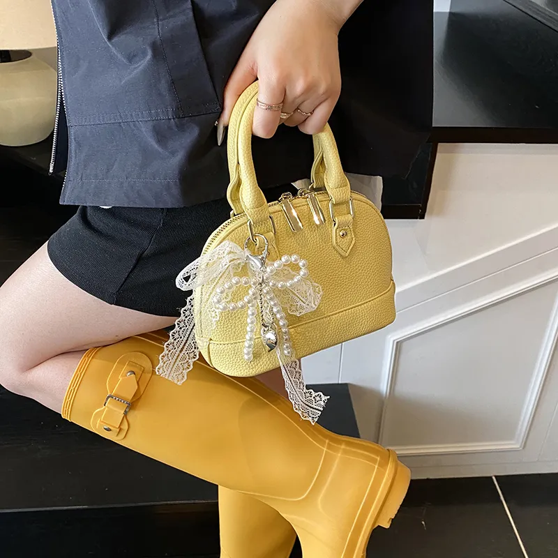 VERADONNA PU Handbag Women's White/Pink/Yellow/Red/Black-9