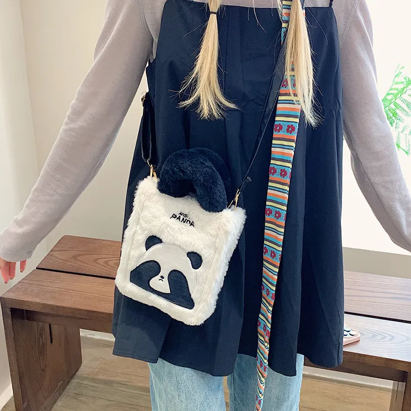 KARUISHA Fleece Shoulder Bag Crossbody Bag Handbag Women's White-1