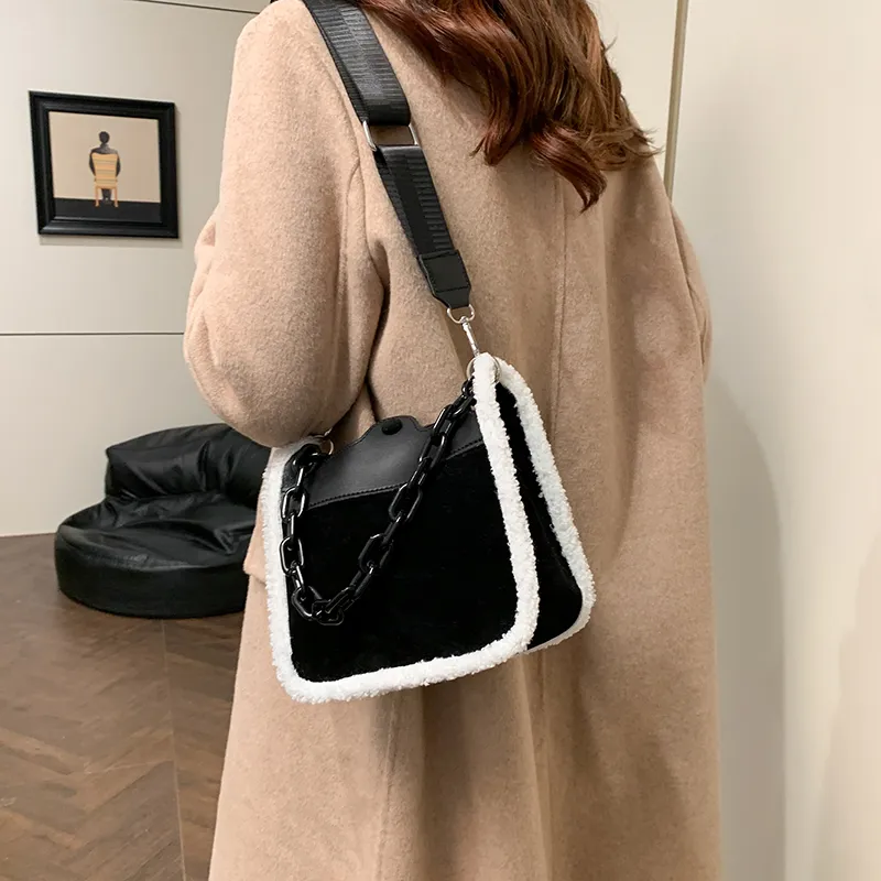 KARUISHA PU Shoulder Bag Crossbody Bag Women's Coffee Black Red-8