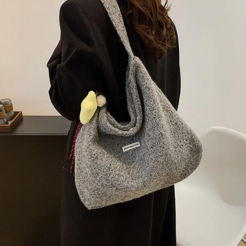 KARUISHA Woolen Handbag, Crossbody Bag, Shoulder Bag Regular Women's Multicolor-18