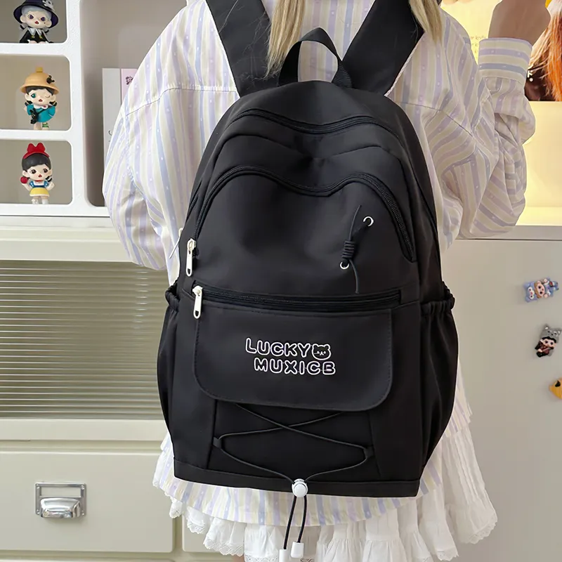 MOM'S HELPER Polyester Backpack Women's Pink/Purple/Blue/Black-13