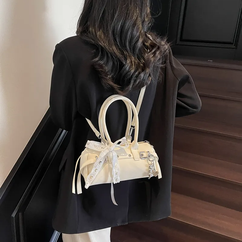 KARUISHA PU One Shoulder Handbag Women's Ecru/Blue/Pink/Black-2