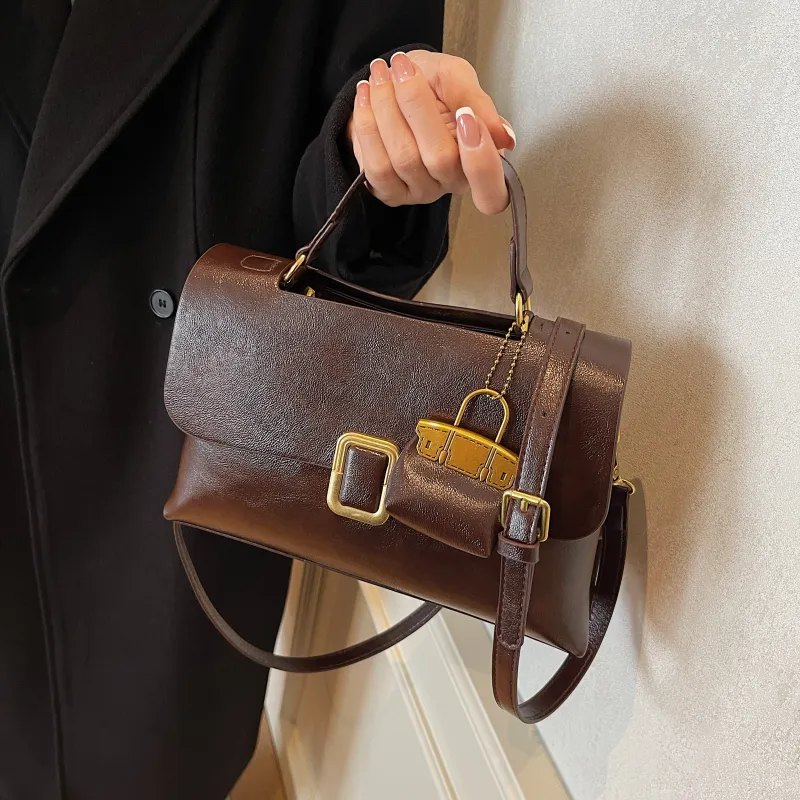 KARUISHA PU Handbag Shoulder Bag Crossbody Bag Women's Black Brown Coffee Burgundy Green-17