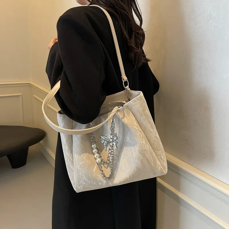 KARUISHA Pu Handbag Shoulder Bag Women's Black Ecru Silver Coffee-25