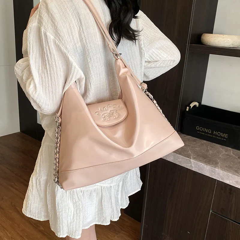 MOM'S HELPER PU Shoulder Bag Women's White/Blue/Pink/Black-9