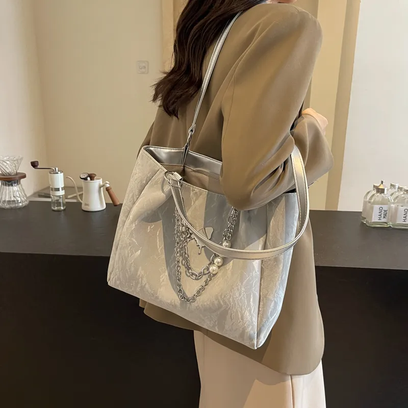 KARUISHA Pu Handbag Shoulder Bag Women's Black Ecru Silver Coffee-14
