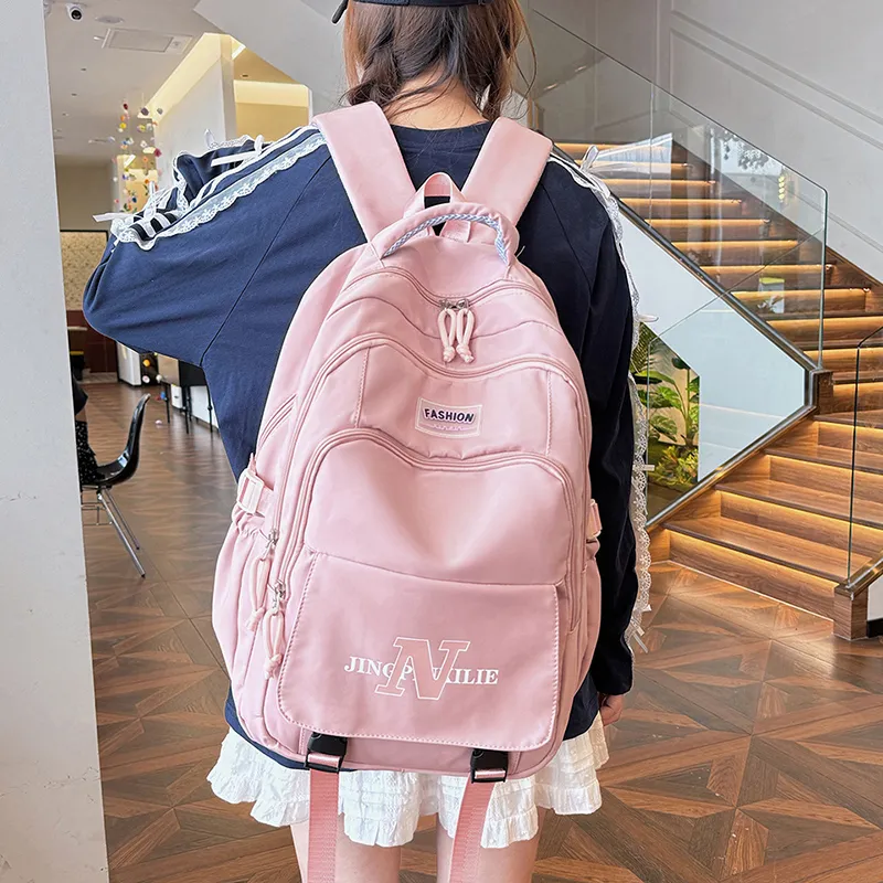 KARUISHA Oxford Backpack Women's Black/Purple/Green/Khaki/Blue/Pink-3
