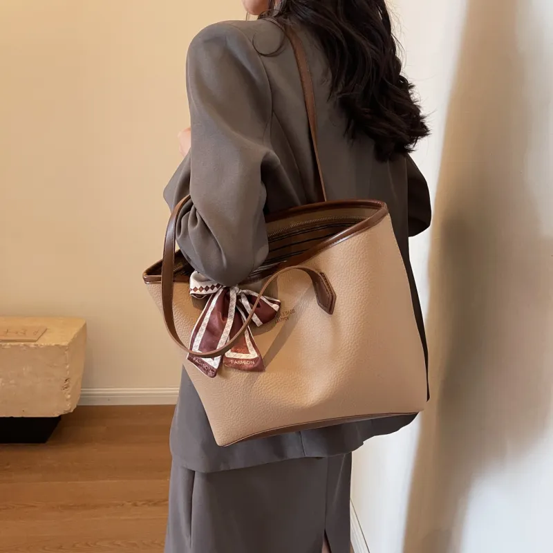 KARUISHA PU Handbag, Shoulder Bag Regular Women's Black/Khaki/Ecru/Coffee-10