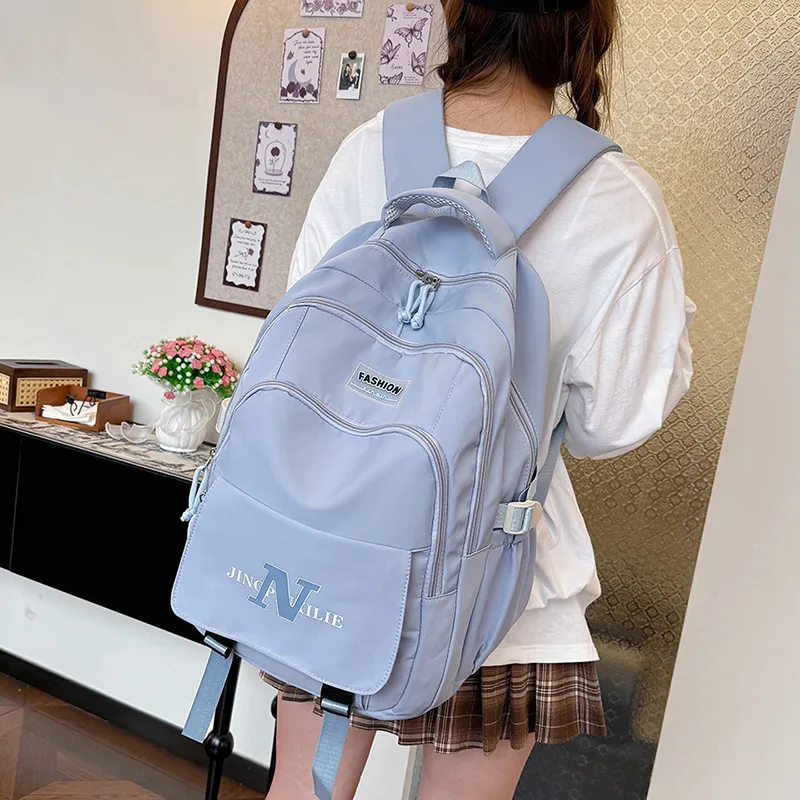 KARUISHA Oxford Backpack Women's Black/Purple/Green/Khaki/Blue/Pink-26