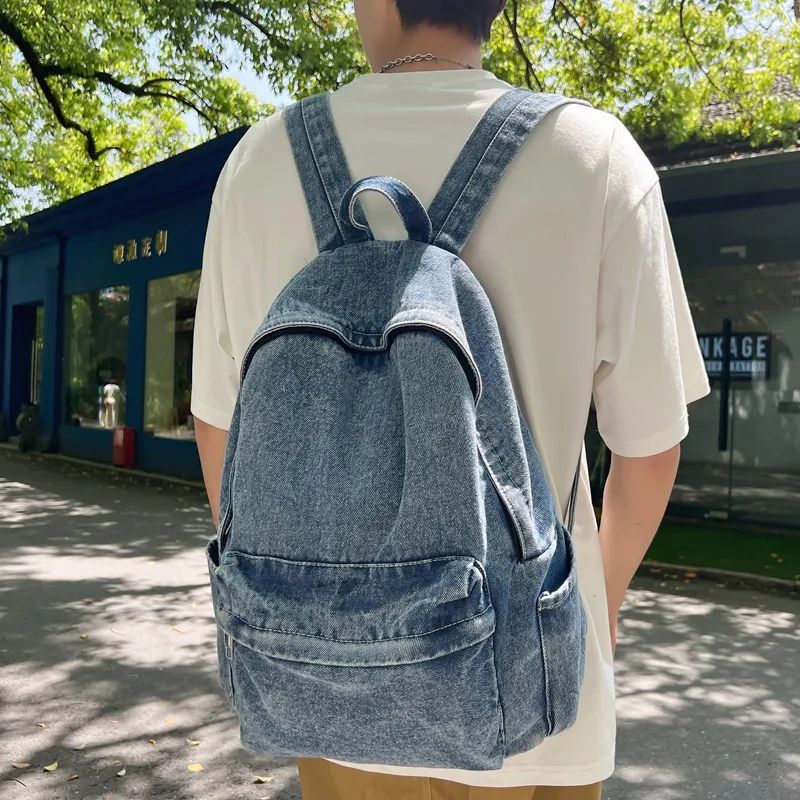 KARUISHA Denim Backpack Unisex Multicolor-7