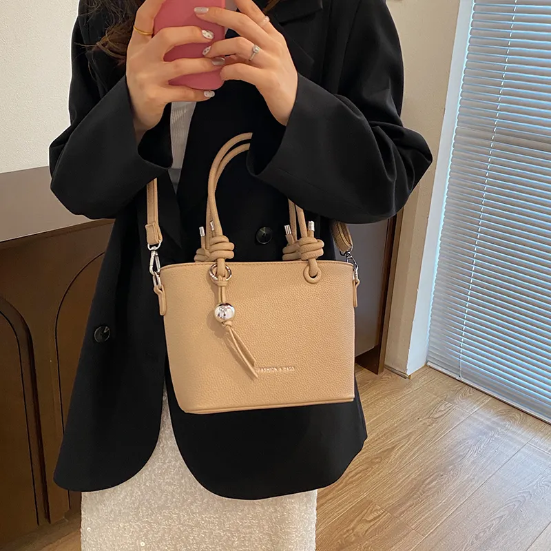KARUISHA PU One Shoulder Handbag Women's White/Brown/Black/Caramel/Pink/Khaki-22