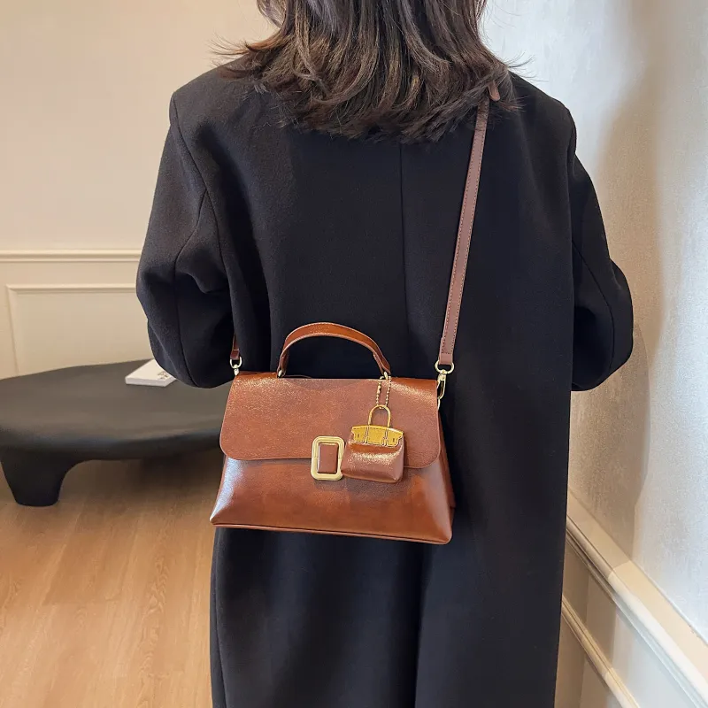 KARUISHA PU Handbag Shoulder Bag Crossbody Bag Women's Black Brown Coffee Burgundy Green-8
