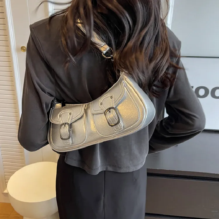 KARUISHA Pu Crossbody Handbag Shoulder Bag Regular Women's Black Coffee Brown Pink Silver White-14