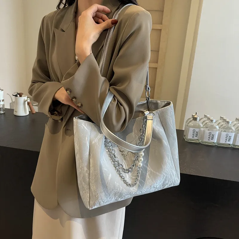 KARUISHA Pu Handbag Shoulder Bag Women's Black Ecru Silver Coffee-16