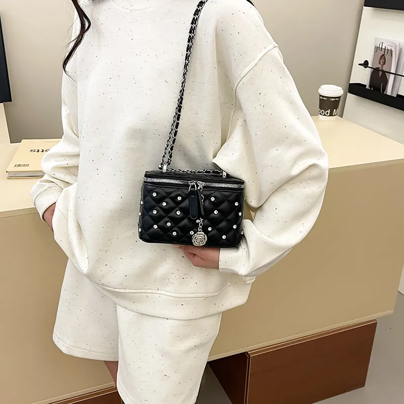 KARUISHA PU Box Bag, Shoulder Bag Women's Ecru/Pearl White/Yellow/Black-13