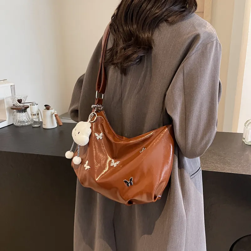 KARUISHA PU Shoulder Bag, Crossbody Bag Women's Yellow/Ecru/Brown/Burgundy-2