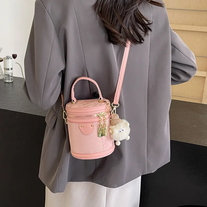 KARUISHA Pu Shoulder Bag Crossbody Bag Handbag Regular Women's Ecru/Pink/Black-5