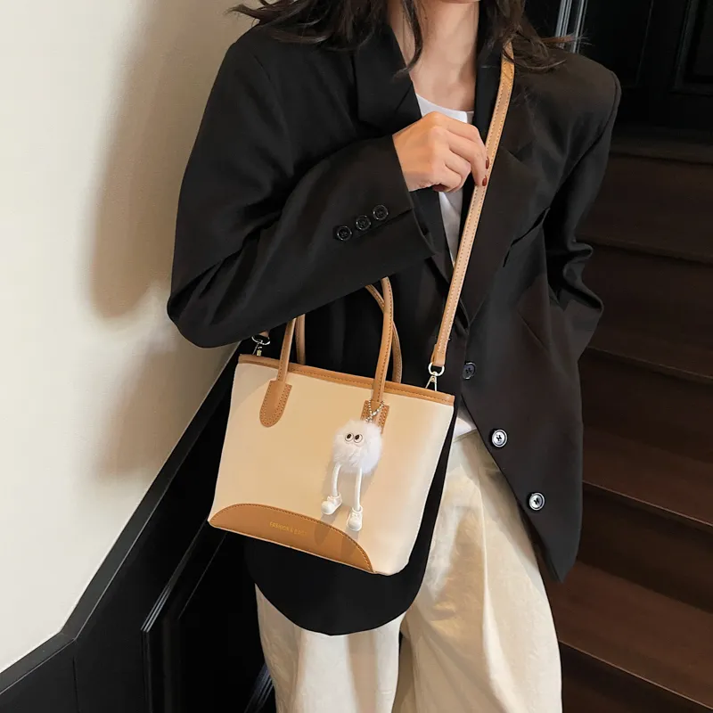 MOM'S HELPER PU Crossbody One Shoulder Handbags Regular Women's Ecru/Black/Khaki/Coffee-3