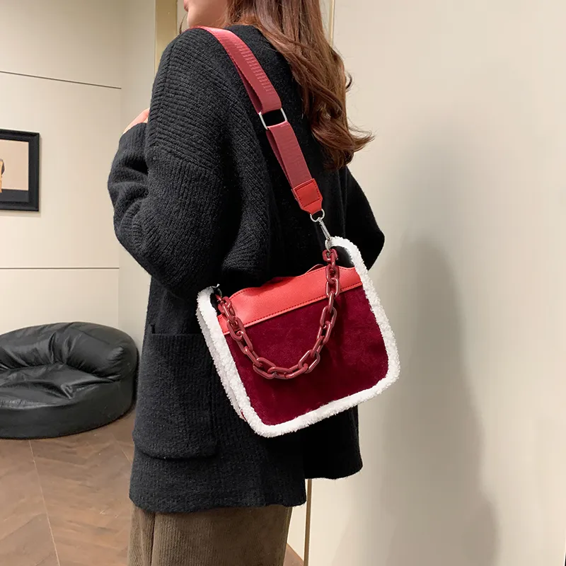 KARUISHA PU Shoulder Bag Crossbody Bag Women's Coffee Black Red-15