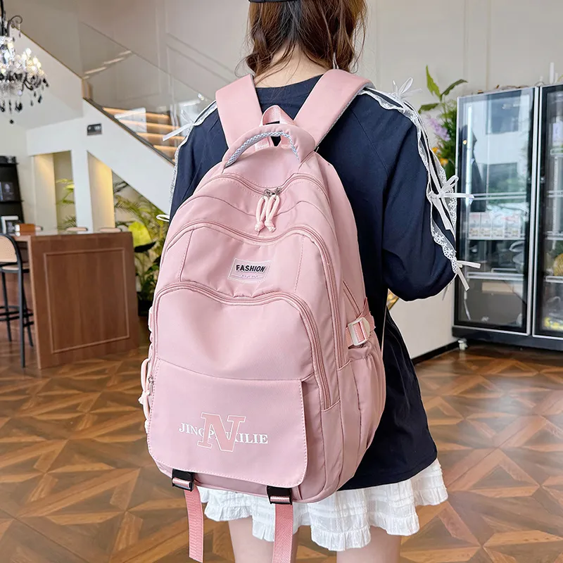 KARUISHA Oxford Backpack Women's Black/Purple/Green/Khaki/Blue/Pink-4