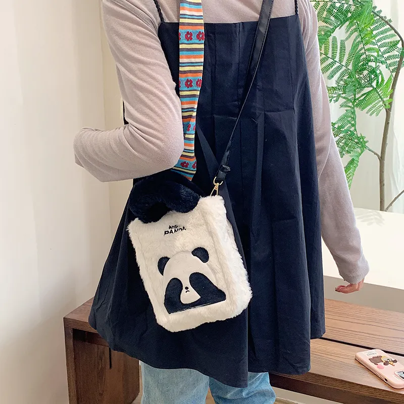 KARUISHA Fleece Shoulder Bag Crossbody Bag Handbag Women's White-2