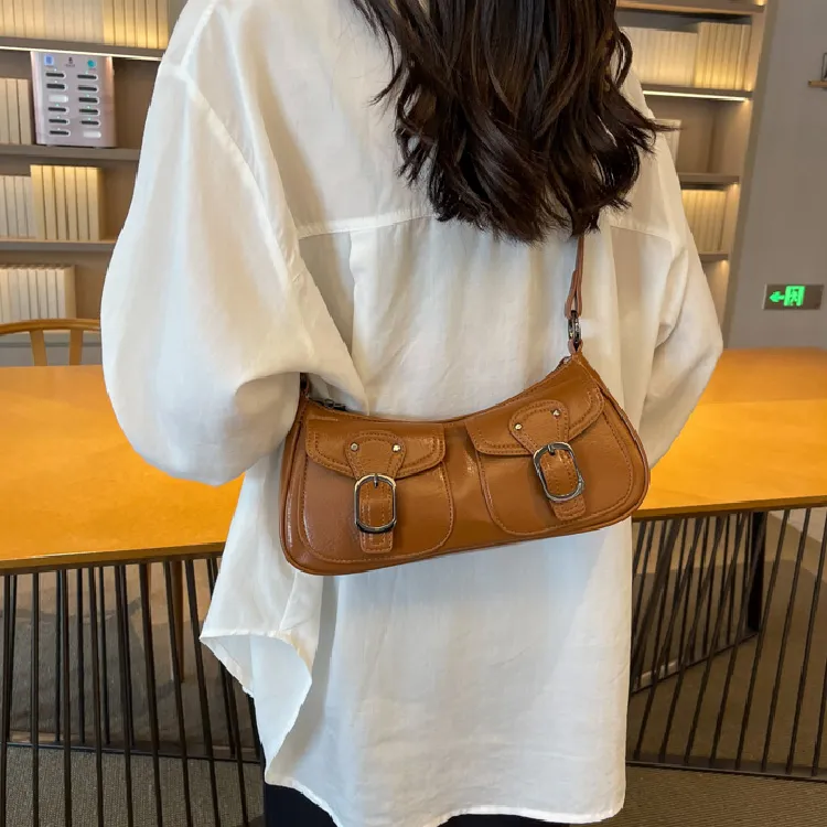 KARUISHA Pu Crossbody Handbag Shoulder Bag Regular Women's Black Coffee Brown Pink Silver White-6