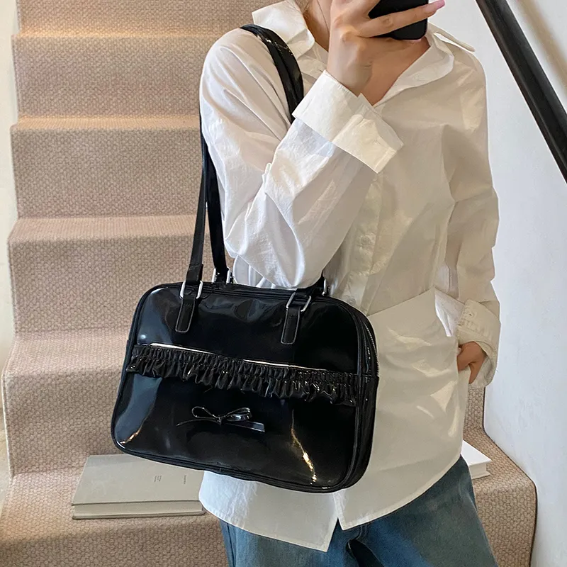 KARUISHA PU Backpack Shoulder Bag Women's White/Pink/Black-11
