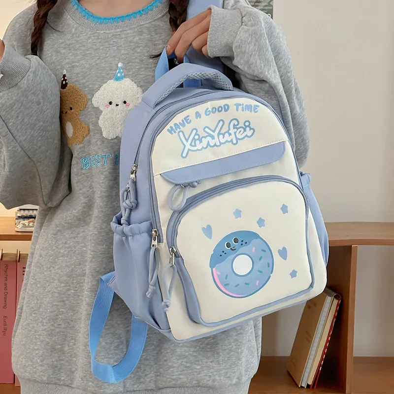 KARUISHA Nylon Backpack Large Size Unisex Multicolor-11
