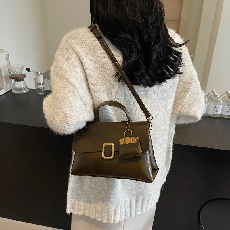 KARUISHA PU Handbag Shoulder Bag Crossbody Bag Women's Black Brown Coffee Burgundy Green-25