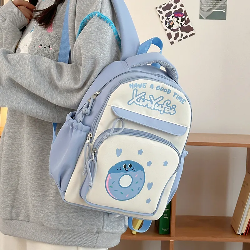 KARUISHA Nylon Backpack Large Size Unisex Multicolor-10