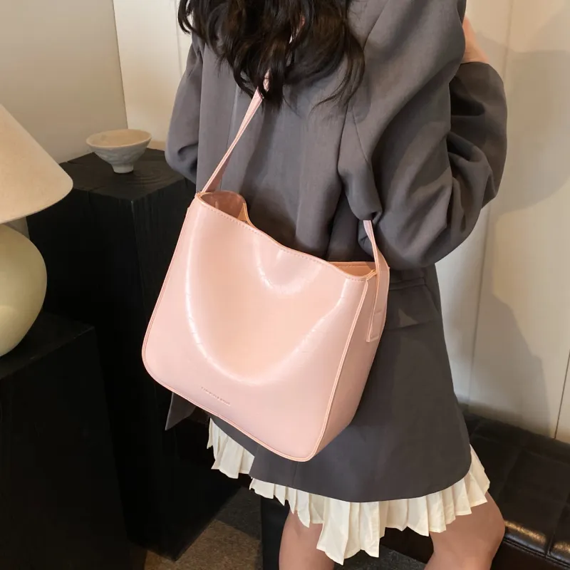 KARUISHA PU Bucket Bag, Crossbody Bag, Shoulder Bag Women's White/Silver/Black/Pink-16