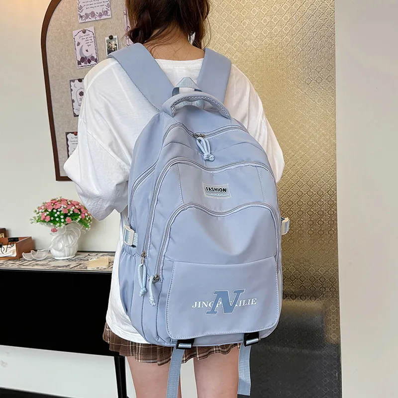 KARUISHA Oxford Backpack Women's Black/Purple/Green/Khaki/Blue/Pink-24