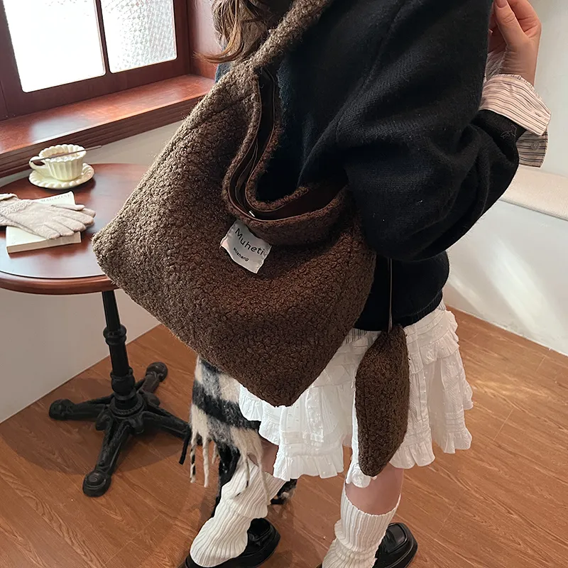 KARUISHA Canvas Crossbody Bag Canvas Bag Women's Brown/Black-25