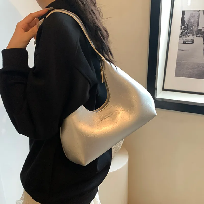 KARUISHA PU Shoulder Bag Regular Women's White/Silver/Black/Pink-5