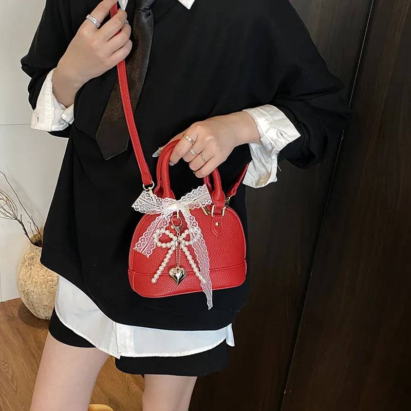 VERADONNA PU Handbag Women's White/Pink/Yellow/Red/Black-14