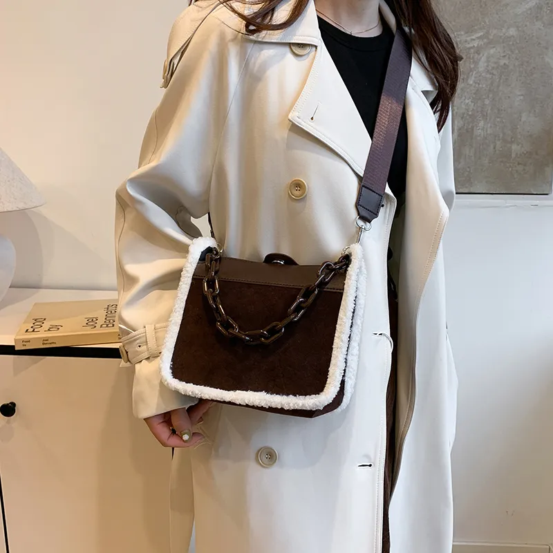 KARUISHA PU Shoulder Bag Crossbody Bag Women's Coffee Black Red-4