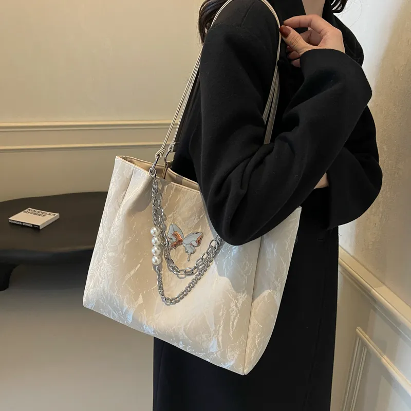 KARUISHA Pu Handbag Shoulder Bag Women's Black Ecru Silver Coffee-26