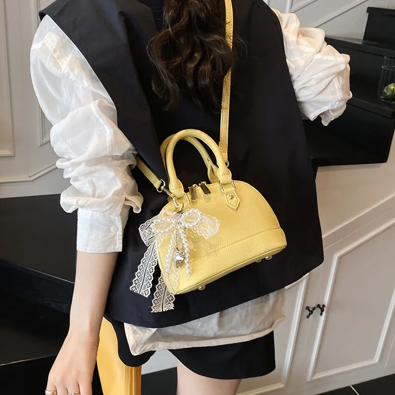 VERADONNA PU Handbag Women's White/Pink/Yellow/Red/Black-11