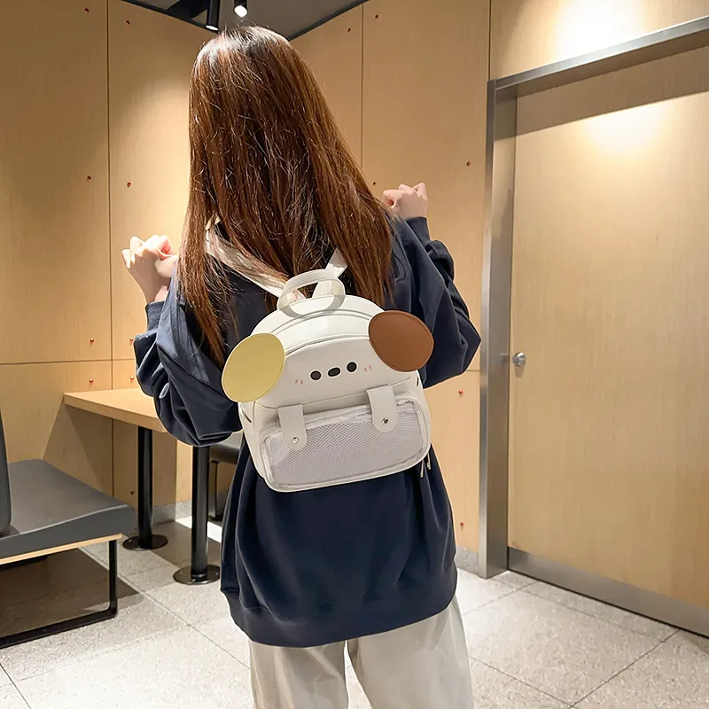 MOM'S HELPER Nylon Backpack Regular Women's White-1