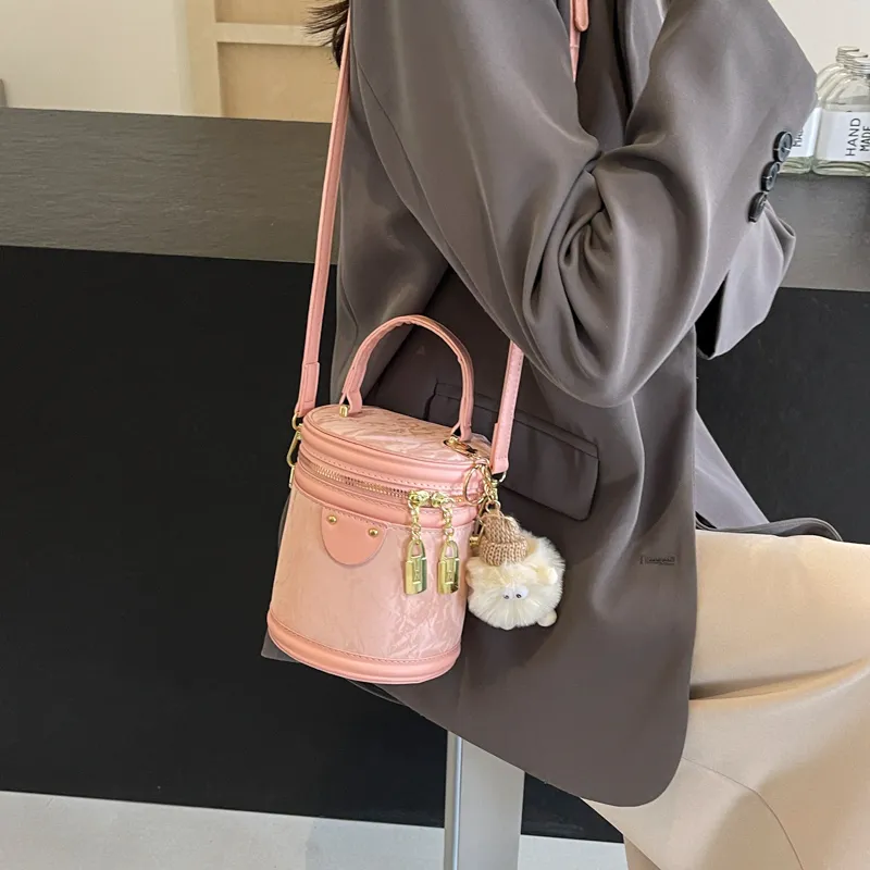 KARUISHA Pu Shoulder Bag Crossbody Bag Handbag Regular Women's Ecru/Pink/Black-4