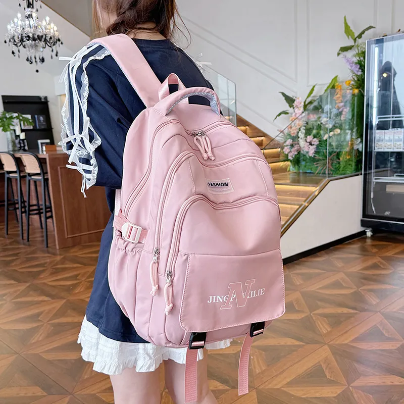 KARUISHA Oxford Backpack Women's Black/Purple/Green/Khaki/Blue/Pink-2