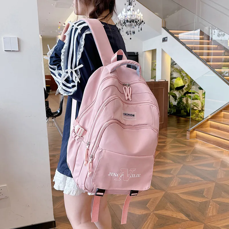 KARUISHA Oxford Backpack Women's Black/Purple/Green/Khaki/Blue/Pink-1