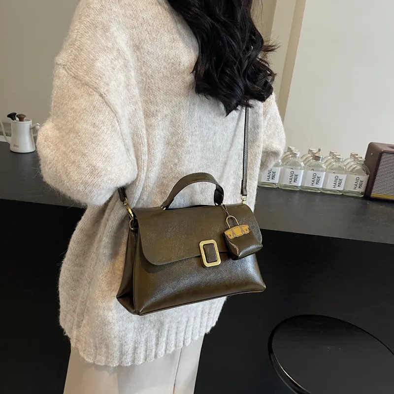 KARUISHA PU Handbag Shoulder Bag Crossbody Bag Women's Black Brown Coffee Burgundy Green-28